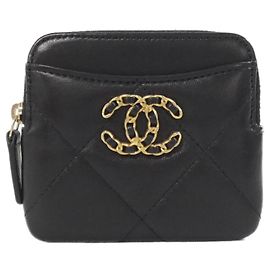 Chanel 19 Line Coin Purse Black