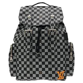 Zaino Louis Vuitton Damier Distorted Christopher MM Nero