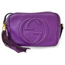 Gucci Soho Disco Leather Small Violet