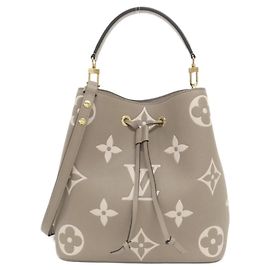 Borsa a tracolla Louis Vuitton Bicolor Monogram Empreinte Neo Noe MM Multicolore Grigio Crudo