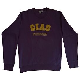 Autre Marque Fiorucci 'Ciao' Sweatshirt Violett Lila Gelb