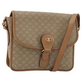 Céline Borsa a Spalla CELINE Macadam Canvas PVC Beige Oro Auth gh2072 Beige D'oro