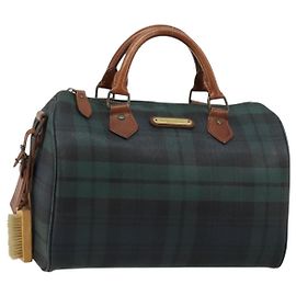 Autre Marque Polo Ralph Lauren Boston Bag Leder PVC Grün Authentisch 183300A Grün