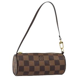 LOUIS VUITTON Damier Ebene Papillon Pouch LV Auth 182054 Damier ebene