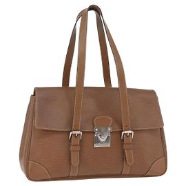 Bolsa de Ombro LOUIS VUITTON Epi Segur MM Marrom Camel M58861 LV Auth 182606A Marrom Camelo