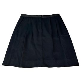 Céline Gonna vintage Celine in misto lana nera M Nero