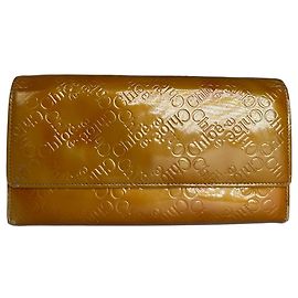 Vintage Chloé Textured Leather Wallet Yellow Gold Yellow