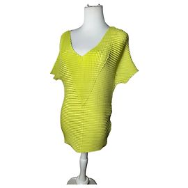 Vintage Issey Miyake Pleats Please Top Neon Gelb M Gelb