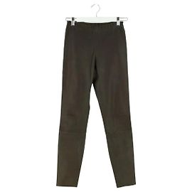 Stouls Khaki leather leggings Khaki