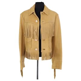 Giacca in pelle Ralph Lauren color camel Cammello