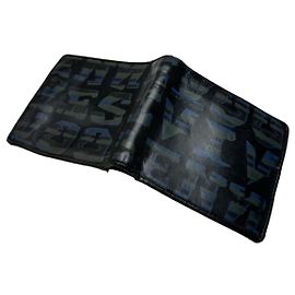 Vintage Vivienne Westwood Leather Wallet Black Blue Black