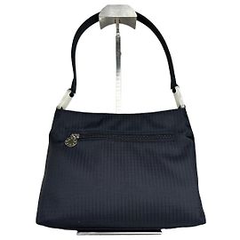 Vintage Givenchy Nylon Shoulder Bag Black Silver Black