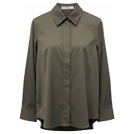 Camicia / Blusa Jil Sander in cotone stretch verde oliva Verde