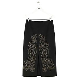Luisa Spagnoli Schwarzer Wollrock Schwarz
