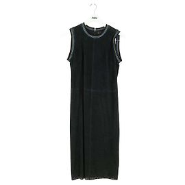 Stouls Schwarzes Lederkleid Schwarz