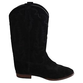 Autre Marque Schwarze Westernstiefel Schwarz