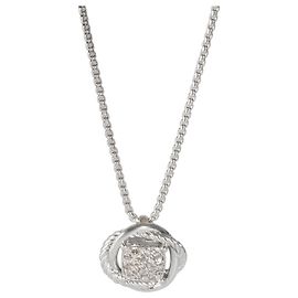 David Yurman Sterling Silver Diamond Petite Infinity Pendant Other