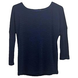 Giorgio Armani Viskose-Pullover in Dunkelblau Dunkelblau