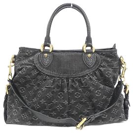 Borsa Louis Vuitton Monogram Denim Neo Cabby MM Nero