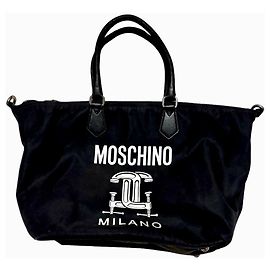 Moschino Milano Sac Cabas en Nylon Noir