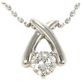 Autre Marque Platinhalskette mit Diamantanhänger Andere