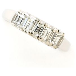 Autre Marque Anel de banda de platina e diamante Outro
