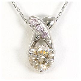 Autre Marque Colar de platina PT900 com diamantes castanhos e cor-de-rosa Marrom Rosa Outro