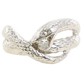 Autre Marque PT900 Platinum Band Ring with Diamond Other