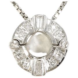 Autre Marque PT900 Platinum Necklace with 0.12ct Diamond Other