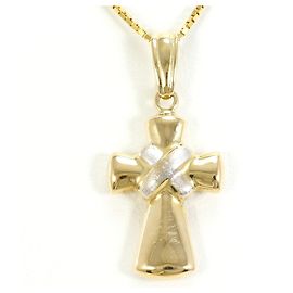 Autre Marque Colar de ouro branco e amarelo 14K Dourado