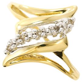Autre Marque 10K Goldring mit Diamant Golden