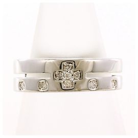 Autre Marque 14K Weißgold-Ring mit Diamant Golden