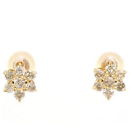 Autre Marque 14K Pink Gold Diamond Stud Earrings Golden