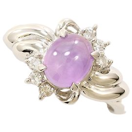 Autre Marque Platinring mit Sternsaphir und Diamanten Andere
