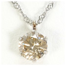 Autre Marque Colar de platina PT900 e diamantes marrons Marrom Outro