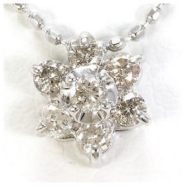 Autre Marque Collier en or blanc 14K et diamants Doré