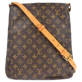 Louis Vuitton Musette Salsa Handbag Monogram Canvas GM Brown