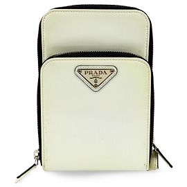 Prada Smartphone Case Saffiano Leather White