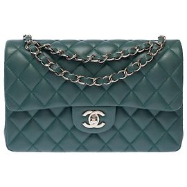 Bolsa CHANEL Timeless/Classique em Couro Verde - 103585 Verde