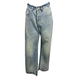 Maison Martin Margiela Vaqueros de pierna ancha en denim azul claro desgastado Maison Margiela Azul