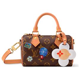 Louis Vuitton Speedy Nano Monogram com Aplicações Marrom Multicor Monograma