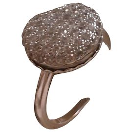 Boucheron Macaron Ring Diamant-Pavé Weißgold Silber