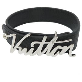 Pulseira Charm em couro Taurillon preto Louis Vuitton Preto
