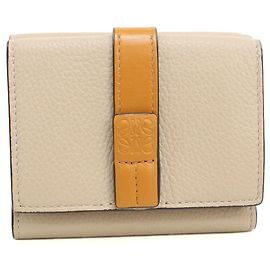 Cartera trifold Loewe en beige Beige