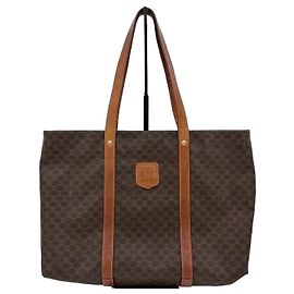 Céline Celine Tote Bag en toile Macadam Marron