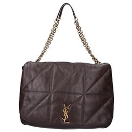 Bolsa de Alça de Corrente Jamie Maxi Saint Laurent Castanho escuro