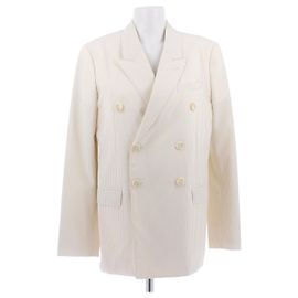 Céline Blazer blanco a rayas Blanco