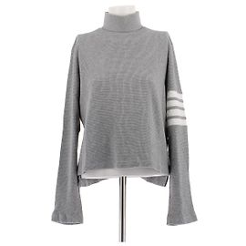 Thom Browne Grey Cashmere Turtleneck Sweater Grey