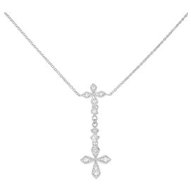Autre Marque Collana in Au750 e Diamanti Argento