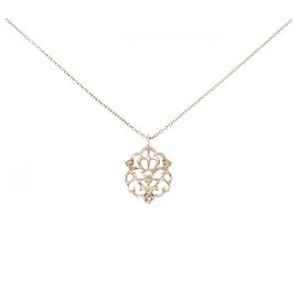 Autre Marque Colar de ouro rosa K10 e diamantes Rosa